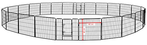 Petigi Welpenauslauf Welpenlaufstall Tierlaufstall Freigehege Freilaufgehege Freilauf XL Käfig Welpenzaun, Auswahl:H 80 x B 80 cm x 24 St.