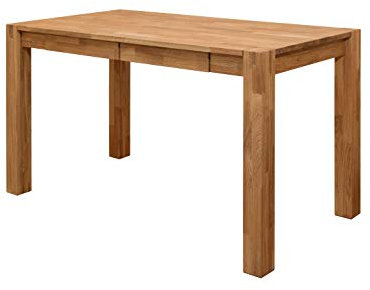 Nordic Story Schreibtisch Royal (Eiche Natur) • Schreibtisch mit 2 Schubladen • Auch als Schminktisch, Computer-Tisch oder Konsole • Massivholz (Eiche) • 140 x 70 x 75 cm