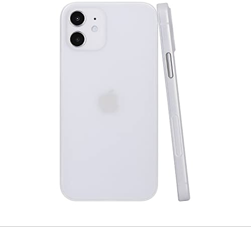 CELLBEE für iPhone 12 Hülle 0,45mm Weiß Ultra Slim Case | Federleicht aus Polypropylen · vergilbt nicht · für MagSafe und Qi · Kameraschutz · Anti-Fingerprint · Marke seit 2015
