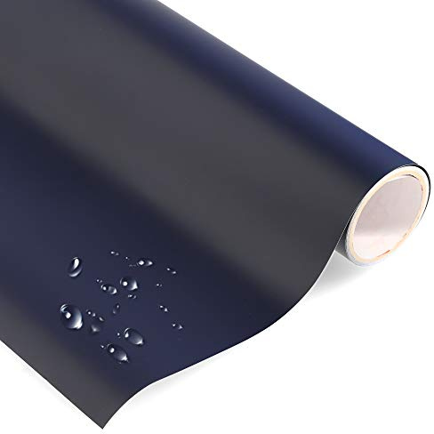 timalo® Premium Möbelfolie selbstklebend uni matt Küchenfolie Klebefolie zum Bekleben von Möbel, Türen PVC Folie Küche Bastefolie Türfolie | Tiefsee-M-500x63cm