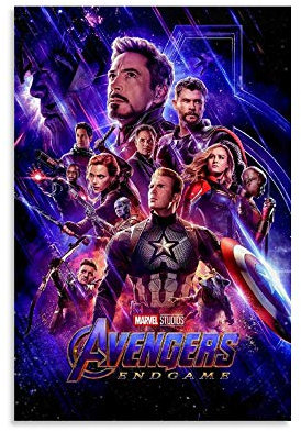 LIANGBO Avengers Endgame 4k Poster Poster dekorative Malerei Leinwand Wandkunst Wohnzimmer Poster Schlafzimmer Malerei 12x18inch(30x45cm)