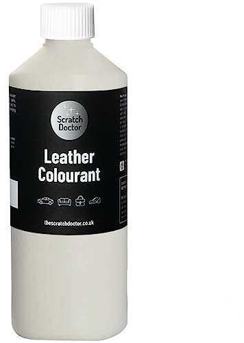 Scratch Doctor Colorant pour Cuir pour réparation du Cuir, Convient pour canapés, Meubles, sièges de Voiture, Chaussures, 29 Couleurs Disponibles (Noir, 1 Litre)