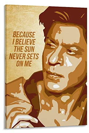 YANDING Shahrukh Khan Poster King of Bollywood Poster Dekorative Malerei Leinwand Wandkunst Wohnzimmer Poster Schlafzimmer Gemälde 50 x 75 cm