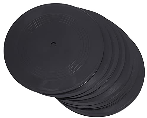 Milisten 10stücke Dekorative Schwarze Vinyl-schallplatten Leere Gramophon-schallplatten Für Wanddekoration Für Disco Und Musik-Events Raumgestaltung Aesthetic Interior Adornments
