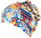 DASNTERED Bonnet de bain tendance pour femme - Plissé - Imprimé floral - Pour les sports nautiques (4)