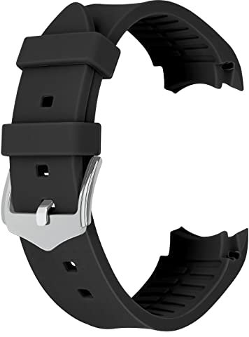 Kai Tian 22mm silicone Universal Bend bracelet Noir pour hommes bracelet pour femmes