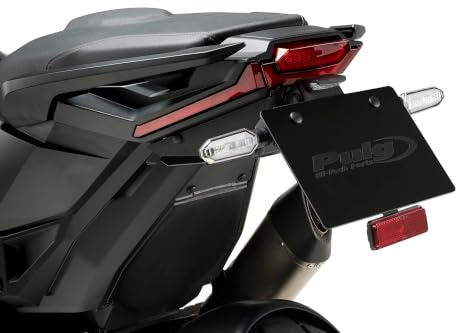 Puig 20998N Kennzeichenhalter modellspezifische Ausführung, Schwarz | für Honda X-ADV Bj. 2021 - 2026