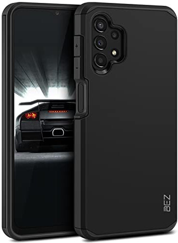 BEZ Hülle für Samsung Galaxy A13 Hülle, Handyhülle Tasche Stoßfestes Kompatibel für Samsung A13, [Heavy Duty Serie] Outdoor Dual Layer Armor Case Handy Schutzhülle Robuste, Schwarz