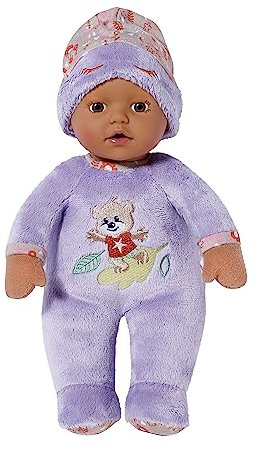 BABY born Sleepy for babies 30cm, weiche Stoffpuppe in lila mit herunterziehbarer Mütze und integrierter Rassel, waschbar, ab 0 Monaten, 833438 Zapf Creation