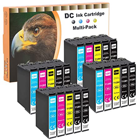 D&C 20x Druckerpatronen kompatibel für Epson T-1285 T-1281 T-1282 T-1283 T-1284 für Epson Stylus Office BX-305 S-22 SX-125 SX-130 SX-230 SX-235 SX-420 SX-425 SX-430 SX-435 SX-438 SX-440 SX-445