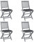Chenshu Klappbare Gartenstühle 4 STK. mit Kissen, Gartenmöbel, Balkonstühle, Essstühle, Hochlehner, Balkonmöbel, Balkon Stuhl, Balkonset, Garten Stühle, Armlehnenstuhl, Massivholz Akazie