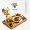 SOLTAKO Bandeja para Servir con Asas de Madera de Olivo Exclusiva, Bandeja de Madera, Bandeja de Desayuno, Bandeja de té, Mesa de café, Cocina