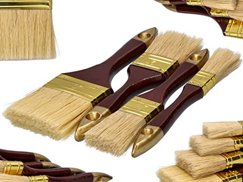 ToolSpace Pinseln Premium 4er Pinselset Keine Haare Verlieren Haare Naturborsten Flachpinsel Pinsel-Set Hohe Qualität Borstenpinsel