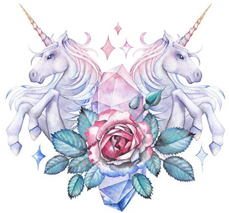 wandmotiv24 Fototapete Einhorn Rose Diamant, 200 x 140cm - selbstklebende Strukturtapete, Wanddeko, Wandbild, Wandtapete, Blüte Lila Muster M5878