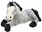 Pferd Kuscheltier 50 cm liegend Plüschtier Stofftier (Grau)