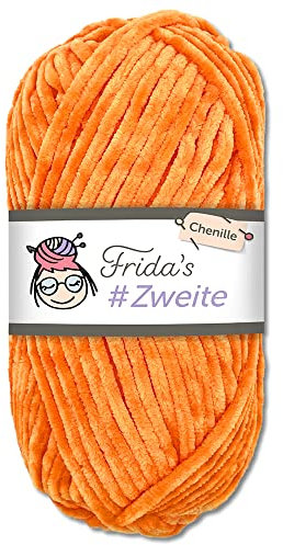 Frida's #Zweite Wolle 100g Chenille Wolle Amigurumi Stricken & Häkeln weich (16 - Kürbis)