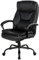 CASART PU Leather Office Chair, 300/400/500LBS Big and Tall Executive Chair with Rocking Backrest&Armrest, Heavy Duty Metal Base, Height Adjustable Computer Desk Chair for Home Working (Black, 500LBS)