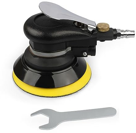 Weytoll Poliermaschine Air Exzenterschleifer, 125/150MM Exzenterschleifer Druckluft Mit 4 Arten von Polierpads, Druckluft Polierer, Polierschleifmaschine Set für Auto Mit Vakuumfunktion