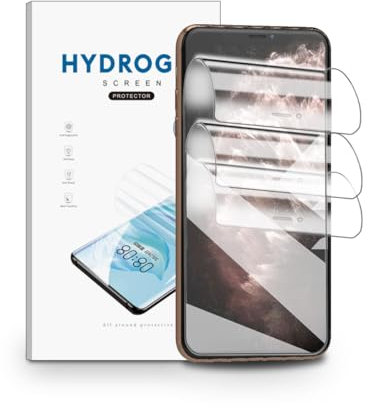 nvskvd Pellicola Protettiva in Idrogel per iPhone 11 Pro Max, 3 Pezzi Trasparente HD Morbida TPU Pellicola Protettiva per Display ID Impronte Digitali(Non Vetro Temperato)