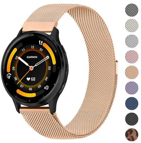 Oumida für Garmin Venu 2 Armband/Venu 3 / Garmin Vivoactive 4 45mm Armbänder Damen Herren, 22mm Metall Uhrenarmband Edelstahl Mesh mit Magnet Ersatzarmband für Garmin Forerunner 255/265/745/255 Music