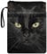 KUIFORTI Black Cat Book Sleeve Cover for Kids Boys - Animal Print Organizer, Washable Fabric Cover, Paperback Pouch for Readers - Gifts for Book Lovers With Zipper