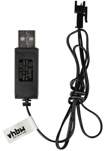 vhbw USB-Ladekabel für RC-Akkus mit SM-2P-Anschluss, RC-Modellbau Akkupacks - 60 cm 7,2 V