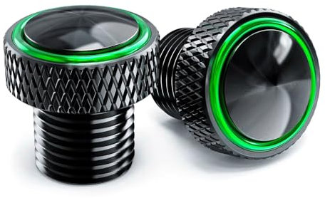 MOWOK Lot de 2 capuchons de rétroviseurs moto accessoires pour kawasaki Z900 Z650 2025 2026 Z1000 Z750 Z800 Z400 Z900RS Z250 Z300 Bouchon pour rétroviseurs pour moto miroir trou bouchon (vert)