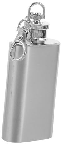 TOPBATHY 2 Piezas 2 jarra tapa plana con llavero botella de whisky con llavero petaca con mosquetón llavero originales presentes originales petaca con llavero matraz de bolsillo