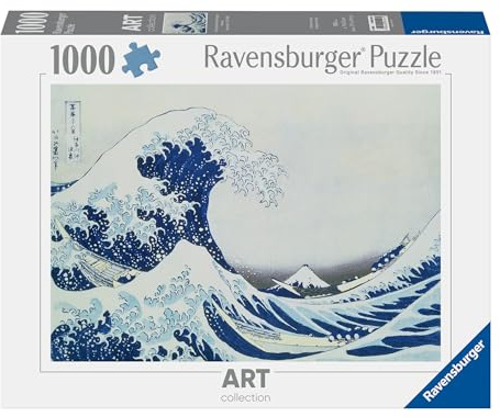 Ravensburger Puzzle Kunstsammlung, 1000 Teile, The Great Kanagawa Wave — Puzzles für Erwachsene ab 14 Jahren, 70 x 50 cm, Puzzles für Erwachsene, Kunst, Geschenkideen