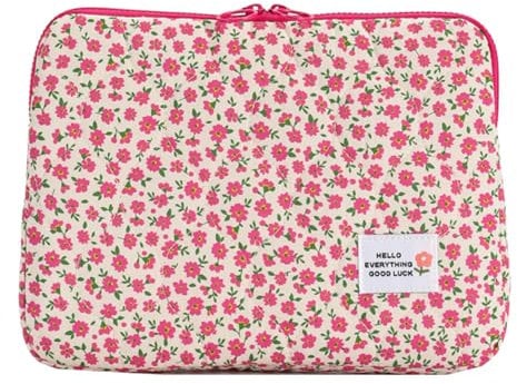 Lightweight Laptop Bag Cute Floral Print Notebook Sleeve Beautiful Flower Pattern Laptop Case Notebook Computer Bags Floral Pattern Notebook Computers Case