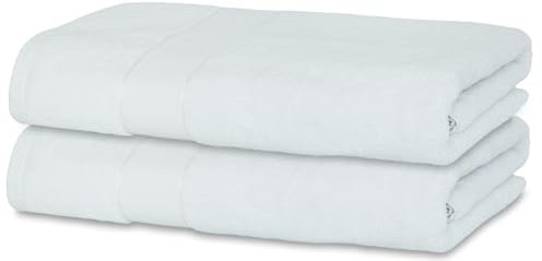 BANANALU 2 Badetücher 70x140 cm 100% Baumwolle Badetuch Duschtuch Weiß