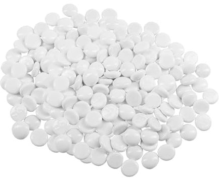 ARSUK 80 Pcs White Pebbles - Glass Pebbles for Decoration in Fish Tanks, Aquariums, Vases, Plant Pots, Gardens, and Home Decor - Fish Tank Gravel, Stones, Beads, Nuggets, and Crystal Gemstones