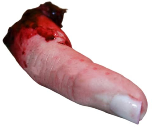 Accessoire de doigt sanglant, accessoire de doigts coupés - Horreur Simulé Doigt Sanglant - Faux doigt sanglant en résine solide pour Halloween, simulation de doigt sanglant pour effrayer les amis