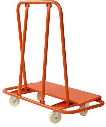 Konfiur Plattformwagen, transportwagen 1000KG Tragfähigkeit, 117 * 58 * 119 cm Plattenwagen, transportwagen klappbar, für Fabriken, Kurierläden, Fabrikhallen, Orange