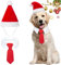 MELLIEX 2 Stück Weihnachten Hundekostüm, Hunde Katzen Weihnachtsmützen und Krawatte Weihnachtskostüm Zubehör Set für Haustier