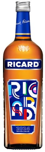 RICARD Pastis de Marseille Apéritif anisé, Edition limitée - 45%, 1L