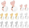 8 Pares Tuercas Pendientes, ELEPRUC Silicona Cierre, 6x5mm Suave Pendientes Elevadores de Pendientes, para Lobulos Caidos o Rasgados Oro, Plata y Oro Rosa