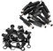 Mikikit 1 Set Dc Barrel Plug Headphones Wired With Caps Wire Splitter Connector Outlet Extender Wires Connectors Audio Speaker Connector Cables Outdoor Cable Protector Adapter Black Abs