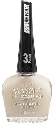 Masglo Gel Evolution 13,5 ml Matteffekt | Nagellack – Nagellack – Nagellack – Extra schnell trocknend | ohne Lampe | lange Haltbarkeit | Schritt 2