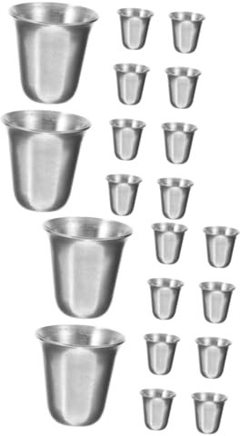 20 tazas de acero inoxidable para cáliz de comunión para ceremonias religiosas y fogatas