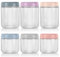 HOMIKLSA 6 Pack Overnight oats Jar(350 ml/ 500 ml) - Idéaux pour Confiture, Conserves, Pickles et Meal Prep - Pots Réutilisables avec Couvercle à Vis pour Aliments