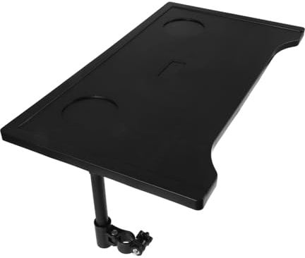 ARTSEWPLY Table à manger pour fauteuil roulant Table pliante d'extérieur Table pliante en plastique Table de camping Table à manger Planche à manger Petite table pliante Plateau pour ABS noir