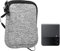 kwmobile Estuche de Neopreno Universal para Smartphone - Funda Protectora con Cremallera para XXS - 3/3,5 Gris Claro Mate/Blanco - para móviles de 10 x 8 x 2 cm