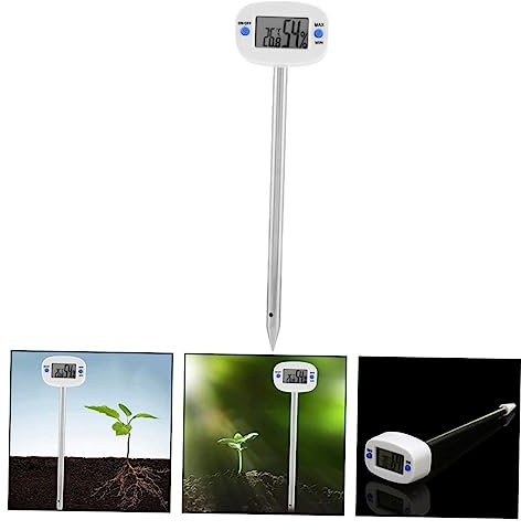 VANZACK Medidor De Humedad y Temperatura De Suelo Con Sonda De Acero Inoxidable Mini Termómetro Higrómetro Para Jardinería Plantas Huerto Suelo