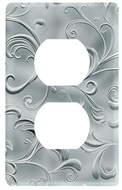 Argento Vintage Thorn Flowers Placche di copertura interruttore decorativo carino piastra da parete copre tapa para interruptor de luz 11,5 cm x 7 cm interruttore a levetta