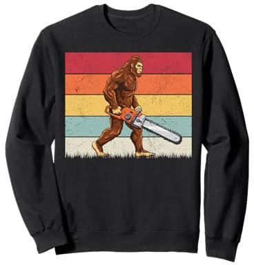 Bigfoot chainsaw retro vintage chainsaw gifts men Sweatshirt