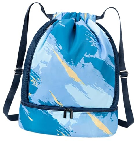 Lainiaoly Sac À Dos De Natation | Sac À Dos À Cordon pour Piscine | Compartiment Sèche-Humide Ergonomique pour Fitness, Voyage, Piscine et Natation