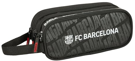 F. C. Barcelona Federmäppchen mit 3 Reißverschlüssen, für Kinder, ideal für Kinder von 5 bis 14 Jahren, bequem und vielseitig, Qualität und Widerstandsfähigkeit, 21 x 7 x 8,5 cm