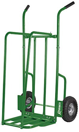 Ribiland Chariot à bûches en acier avec roues charge de 250 kg pour bois