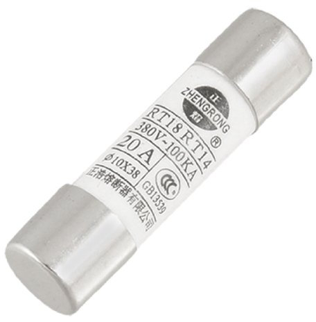 sourcing map 380V 20A 10 x 38mm Céramique Tube Cylindrique Fusible Liens 5PCS